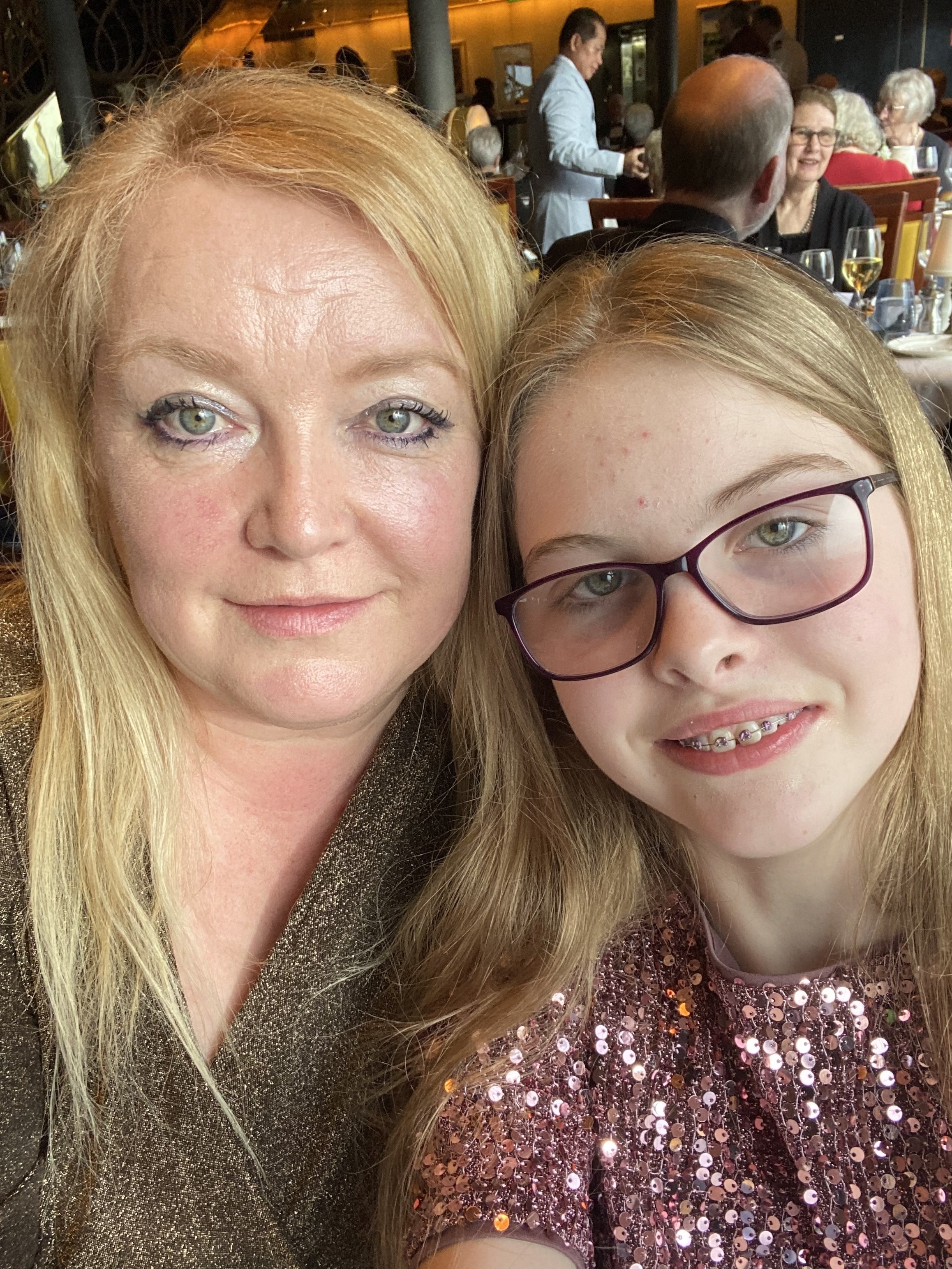 A selfie of Kate and her daughter