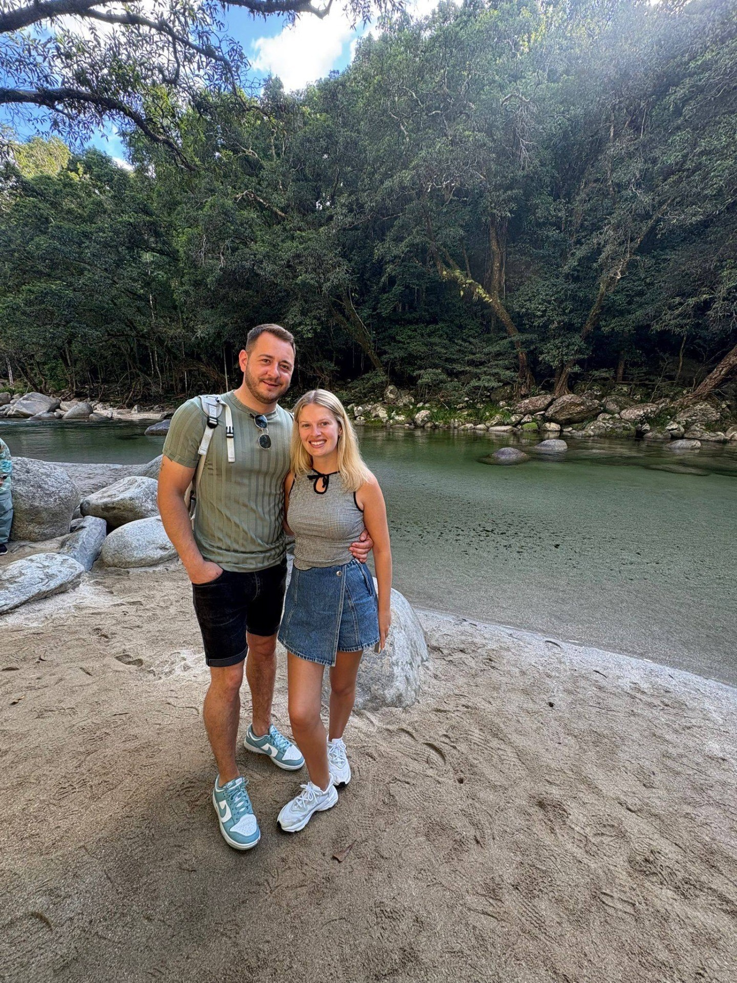 Torr and her partner on holiday in Australia