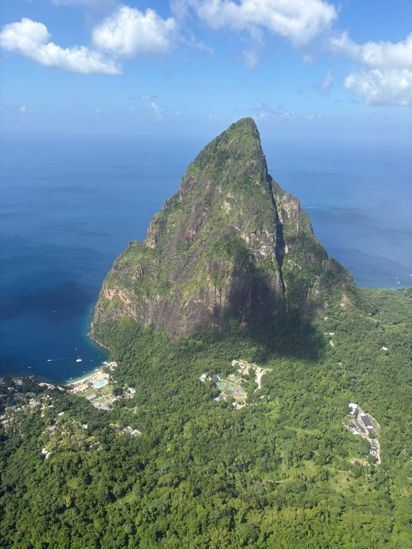A view of the island from above