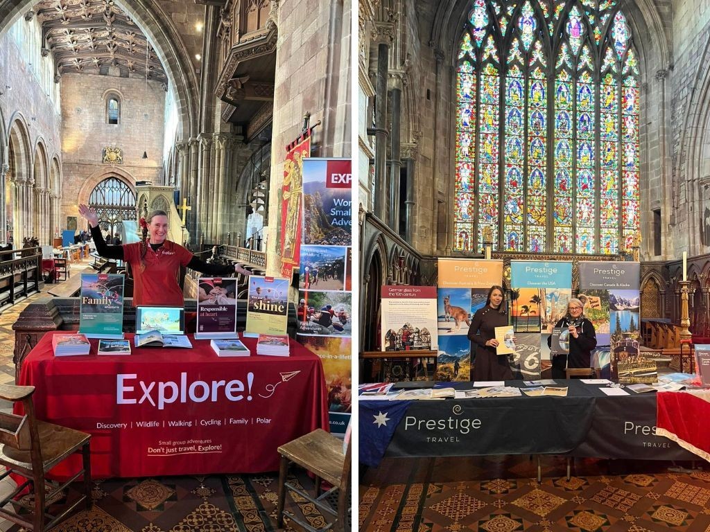 Two of the tour operators at the event