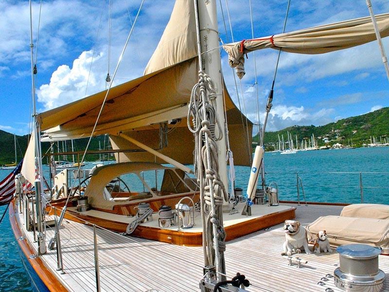 Yacht in Antigua, Caribbean