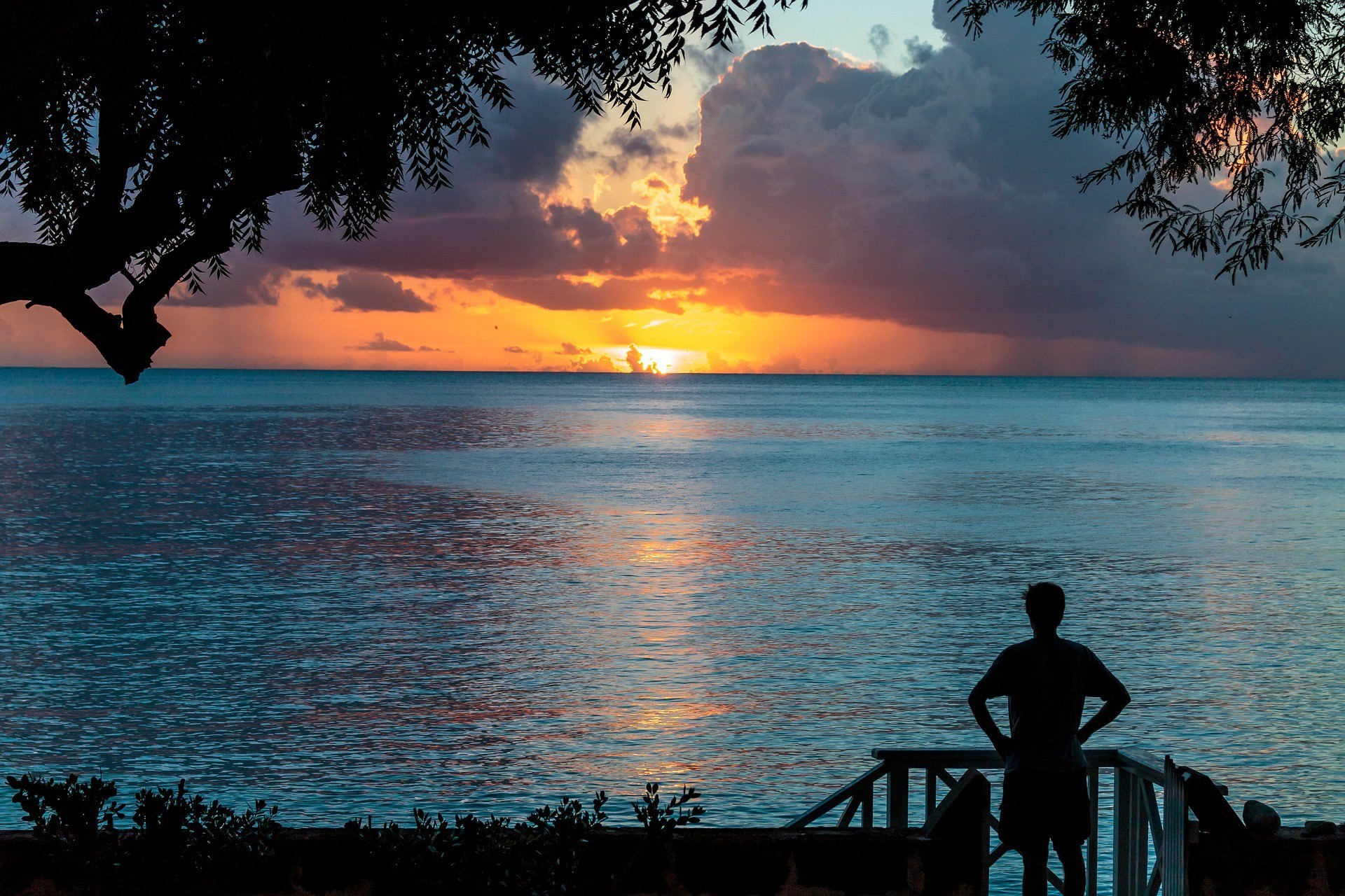 Sunset over the Atlantic in Barbados
