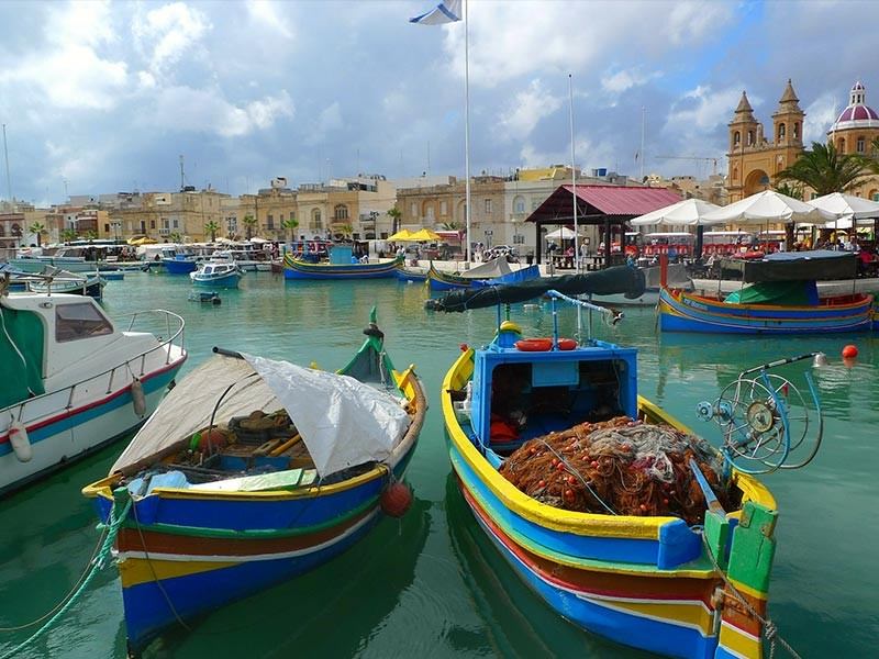 Fishing Boats in Marsaxlokk, Malta